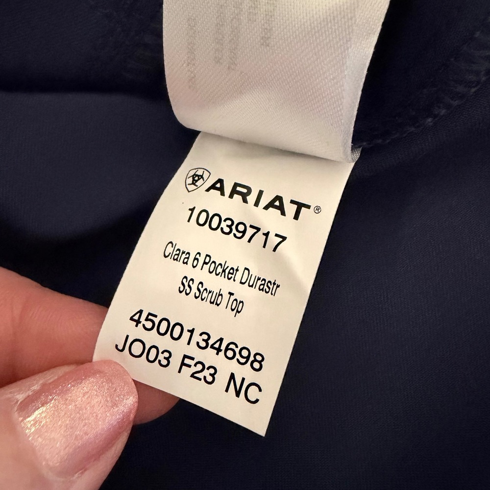 Ariat Women Scrub Set L Navy Clara Top Blackwell Cargo Jogger Pants 10039717 - Picture 8 of 16